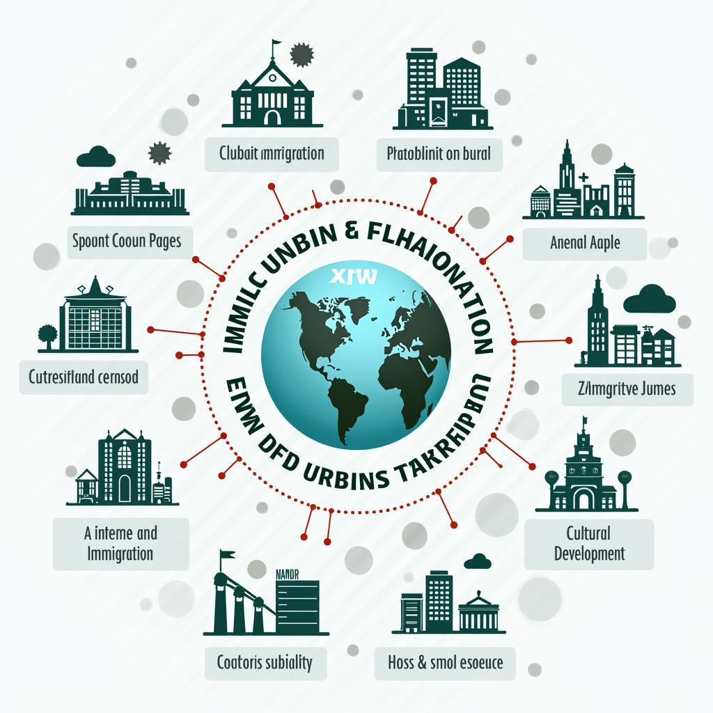 Immigration and urban development analysis chart showing key factors