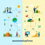 Innovation and economic development concept illustration