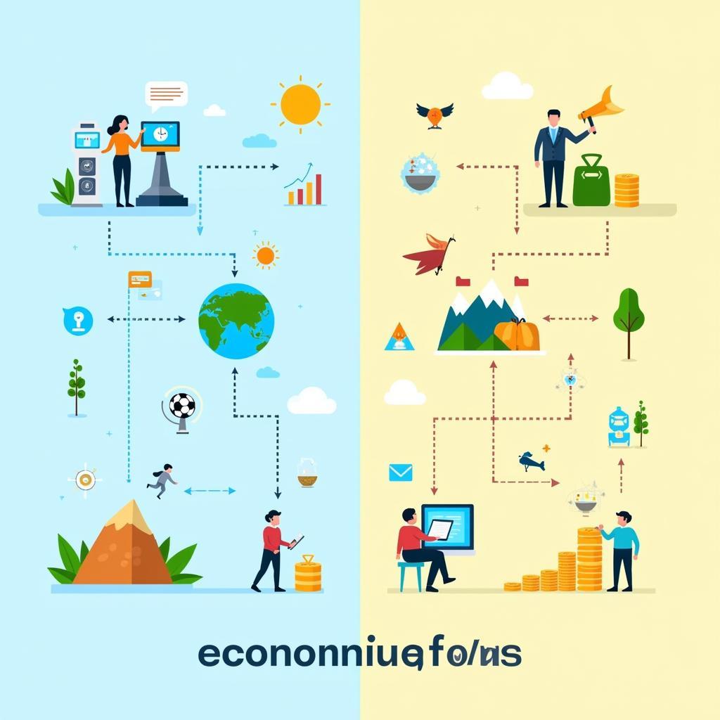 Innovation and economic development concept illustration