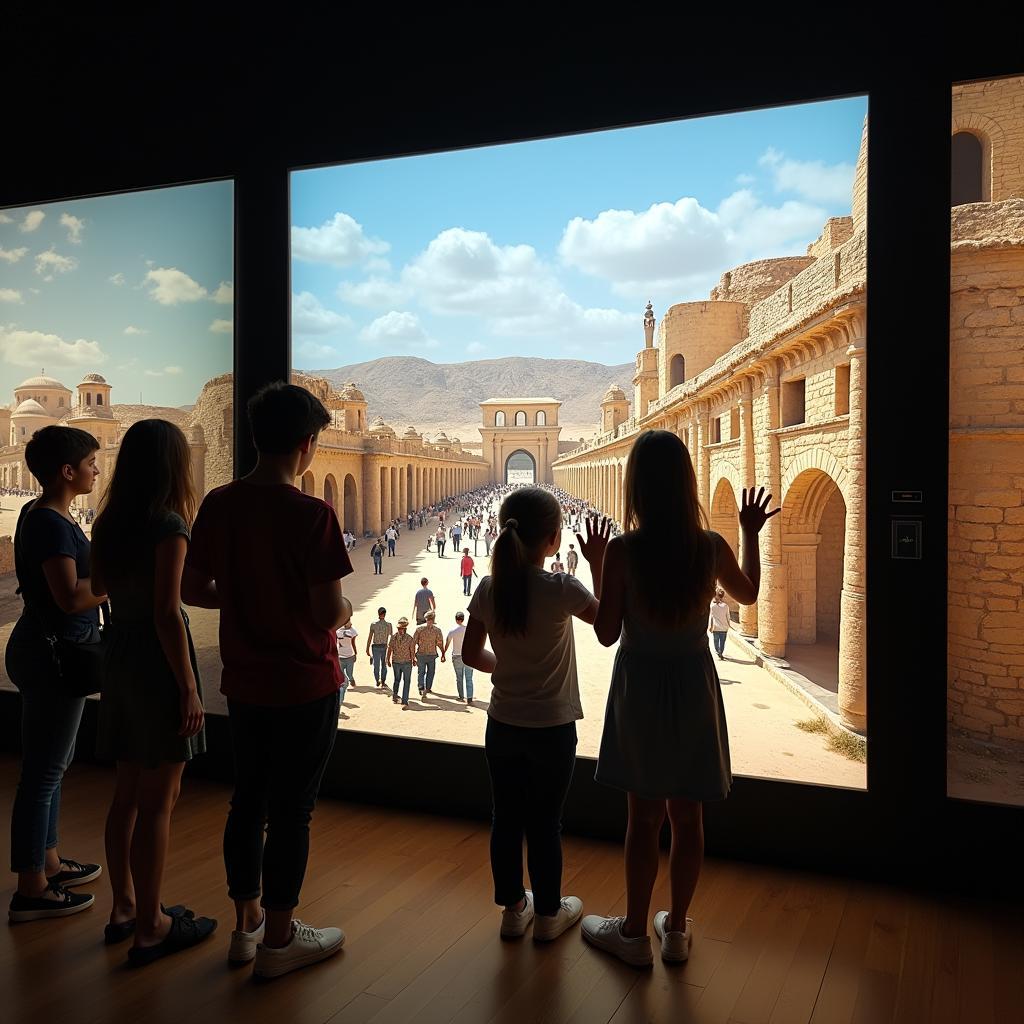 Modern museum exhibition combining education and entertainment elements