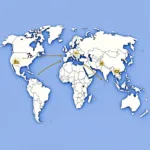 International trade and economic development concept illustration