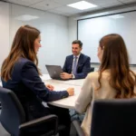IELTS candidate discussing learning experiences with examiner