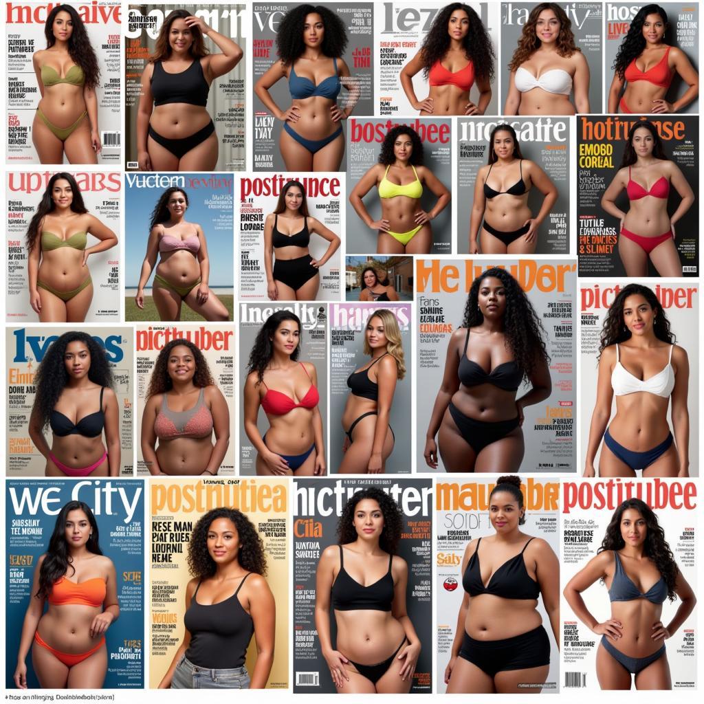 Diverse body images shown in modern media content