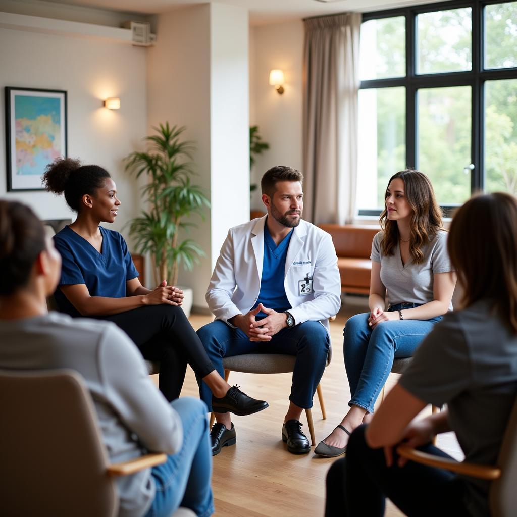 Healthcare professionals providing mental health services to community members