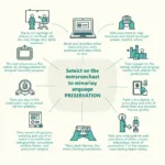 Educational infographic showing methods of preserving minority languages