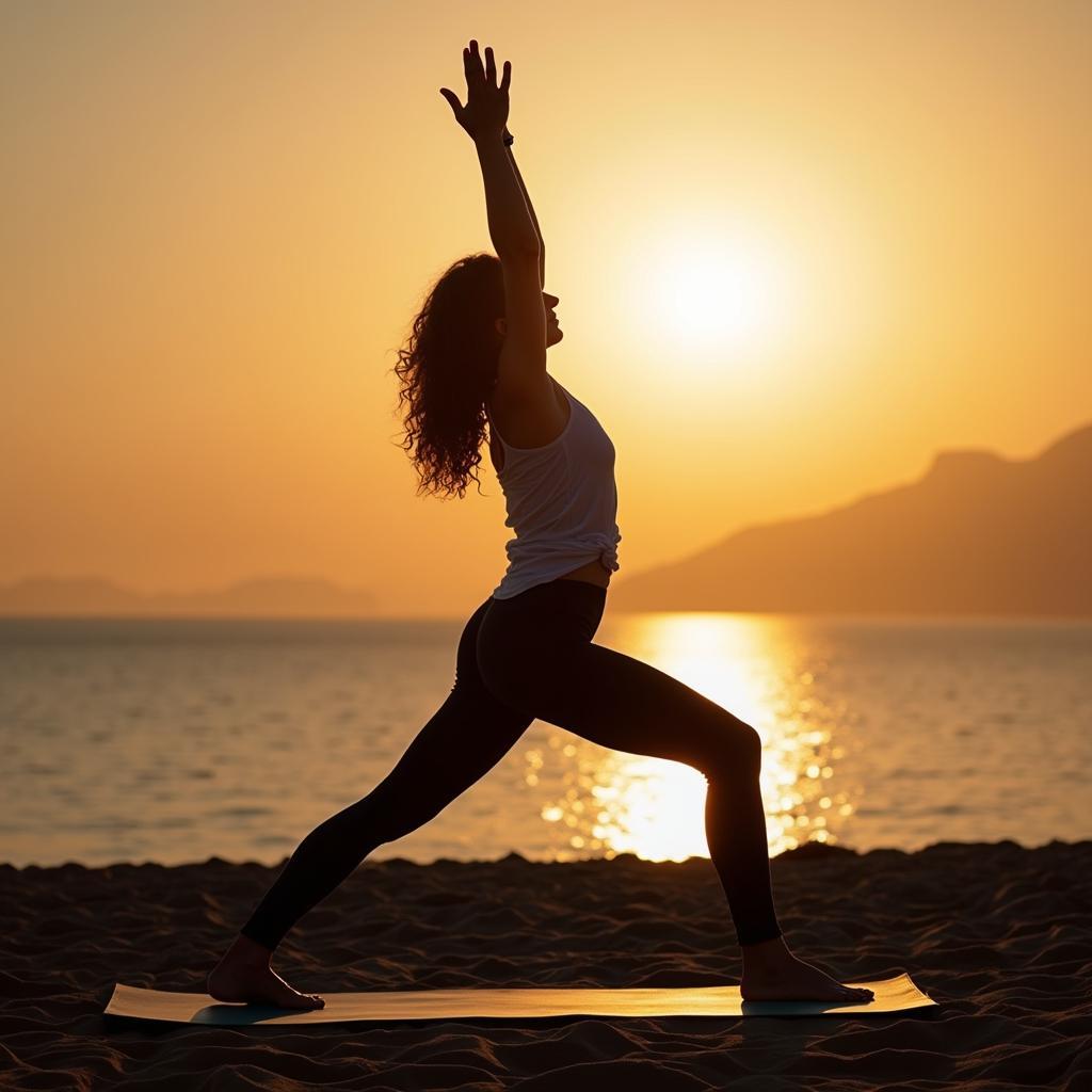 Person exercising early morning as part of new routine