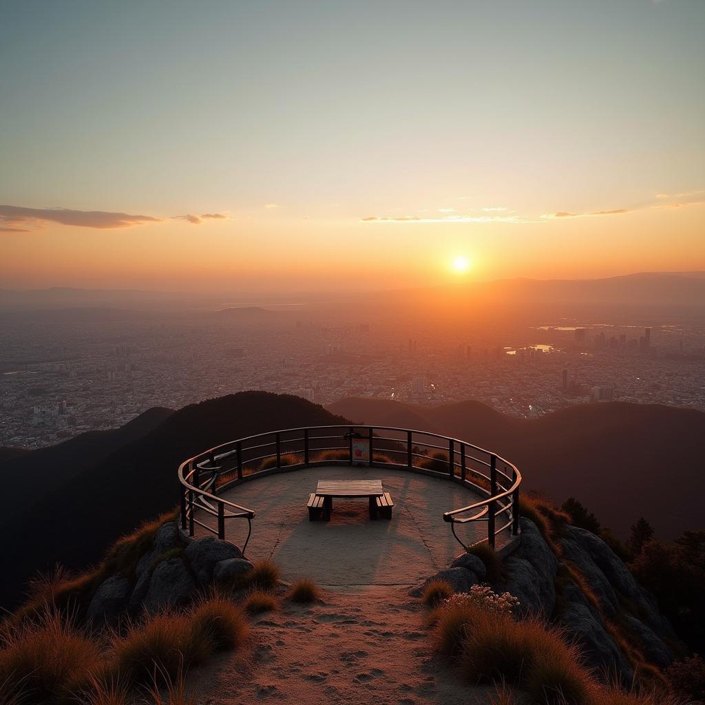 Elevated mountain viewpoint perfect for sunset watching