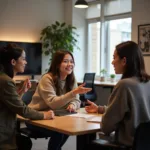 Student discussing music preferences during IELTS speaking test