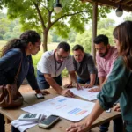 NGOs working with local communities to implement development projects