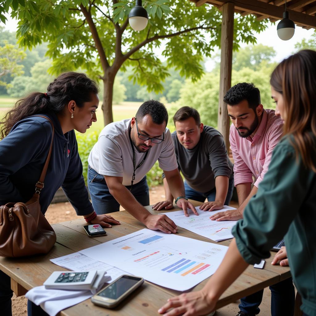 NGOs working with local communities to implement development projects