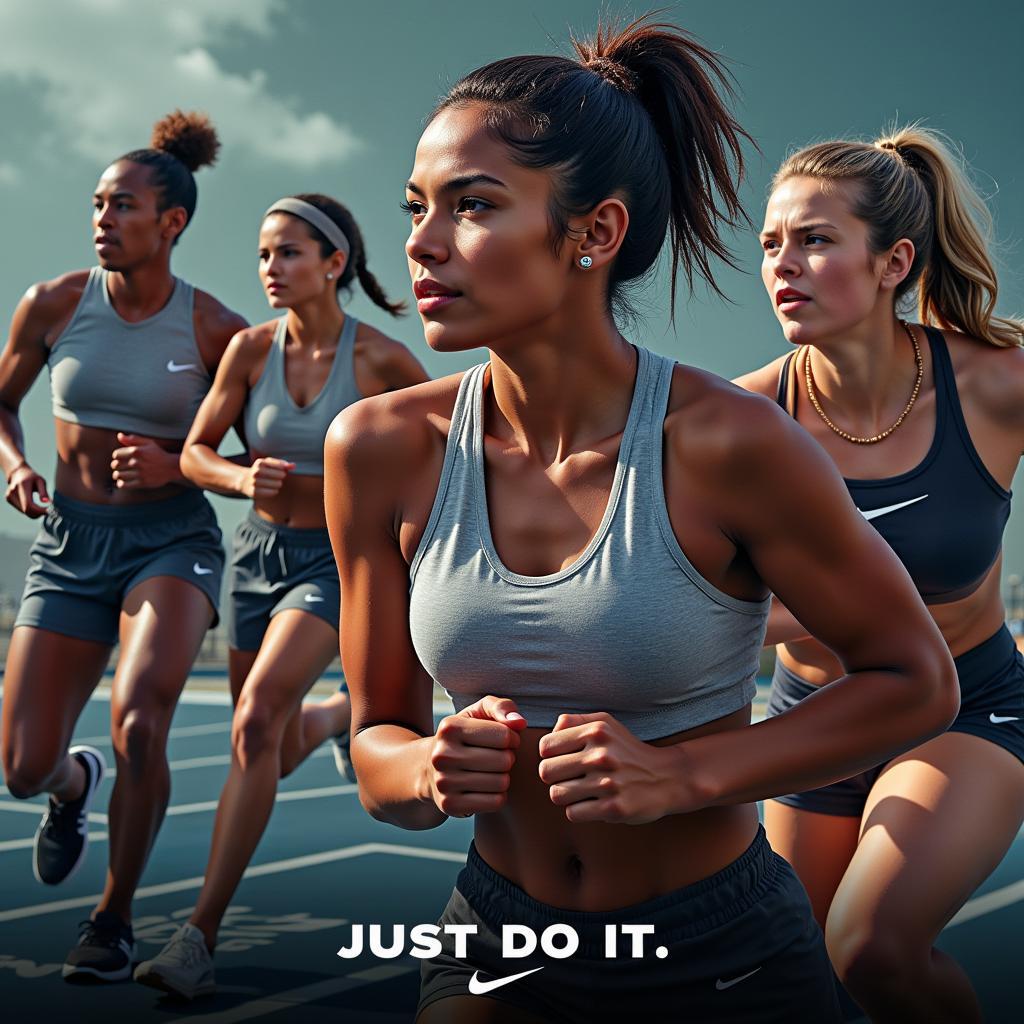 Nike advertisement featuring diverse athletes overcoming challenges