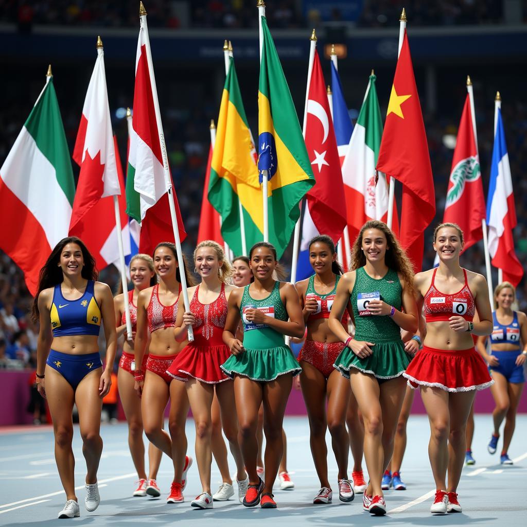 Olympic opening ceremony showcasing cultural diversity and unity