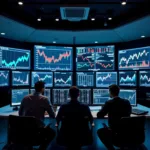 The impact of online stock trading on modern investors showing traders analyzing charts