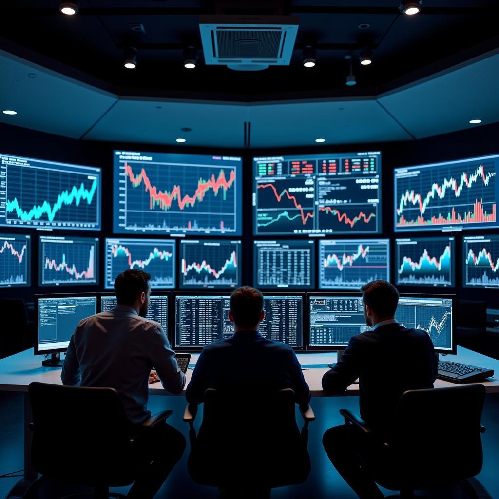 The impact of online stock trading on modern investors showing traders analyzing charts