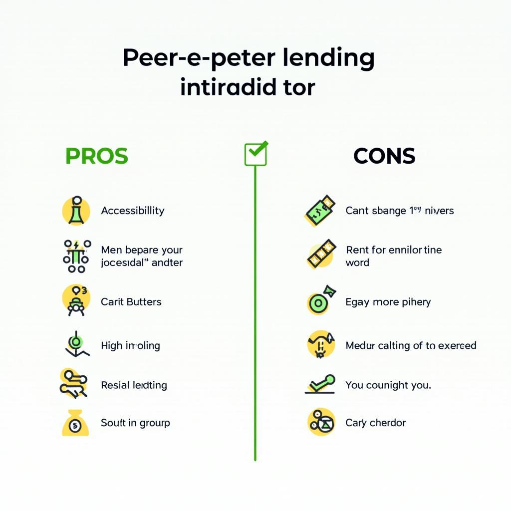 Visual representation of P2P lending advantages and disadvantages