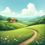 Serene countryside landscape showing rolling hills and peaceful atmosphere