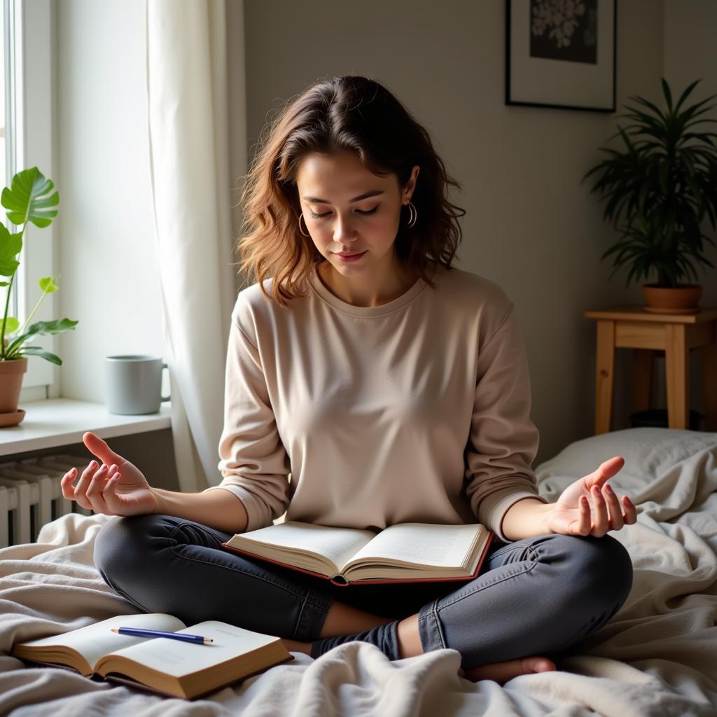 Person implementing positive lifestyle changes
