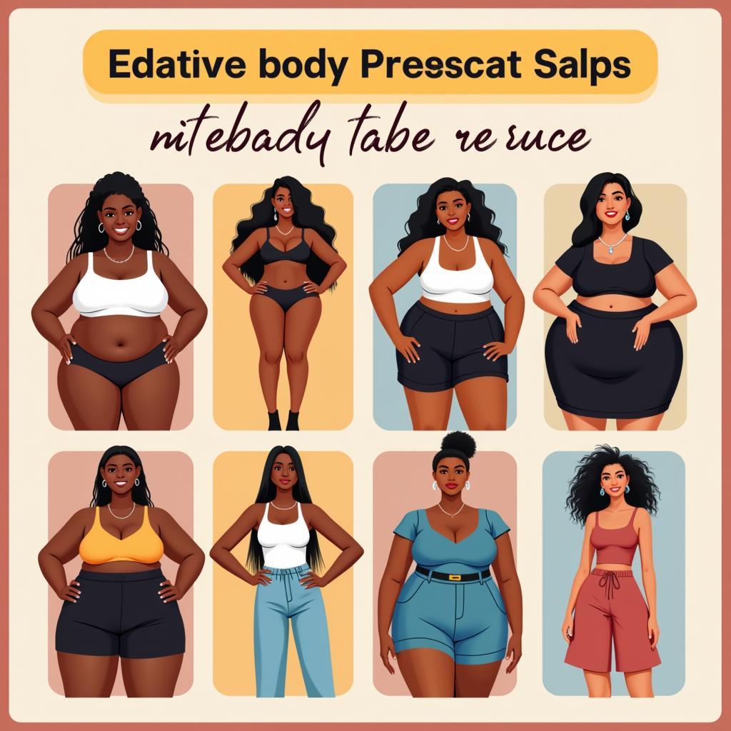 Positive body image campaign showing diverse representations