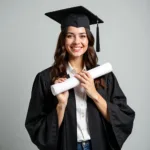 International student celebrating academic success after taking calculated risk