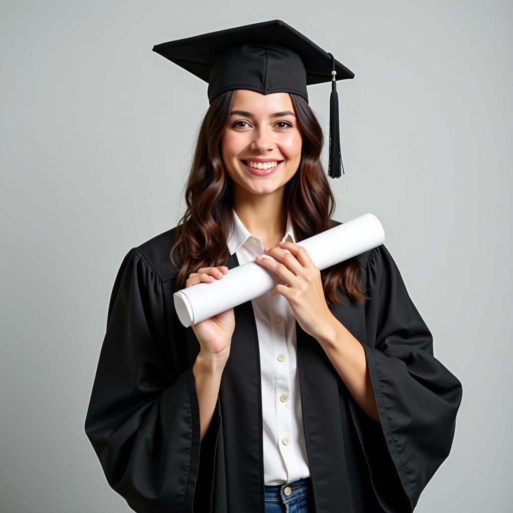 International student celebrating academic success after taking calculated risk