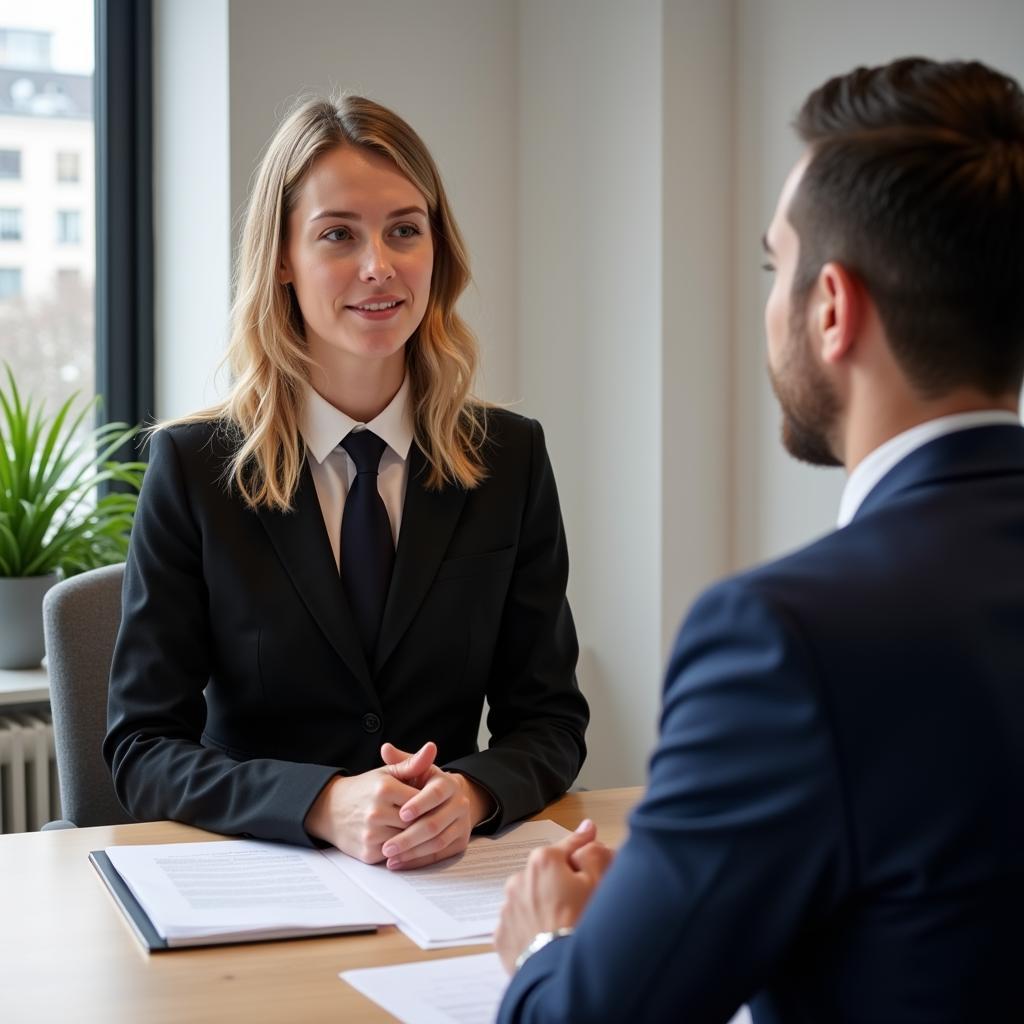 IELTS candidate delivering confident speech about technology