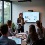 Business Professional Delivering Presentation