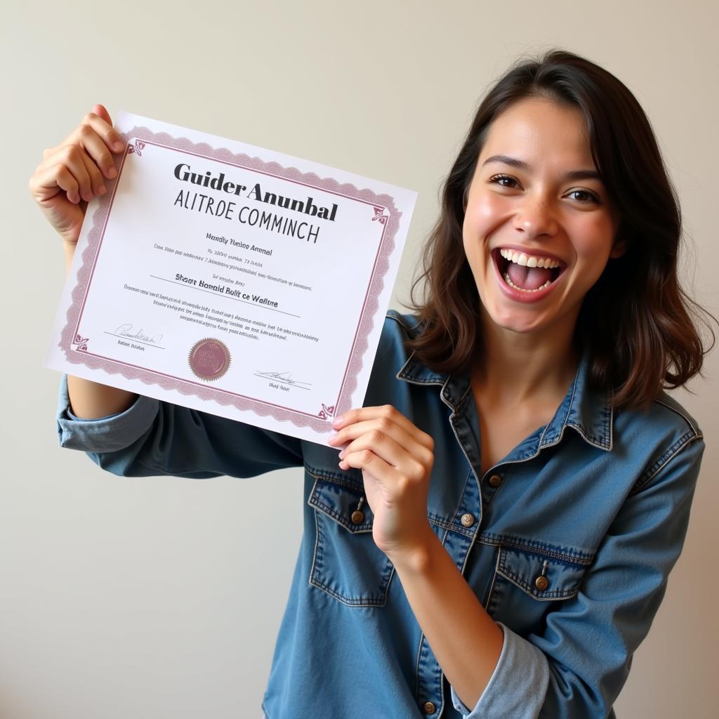 Student Celebrating Academic Achievement