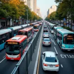 Comparing public and private transportation methods in urban settings