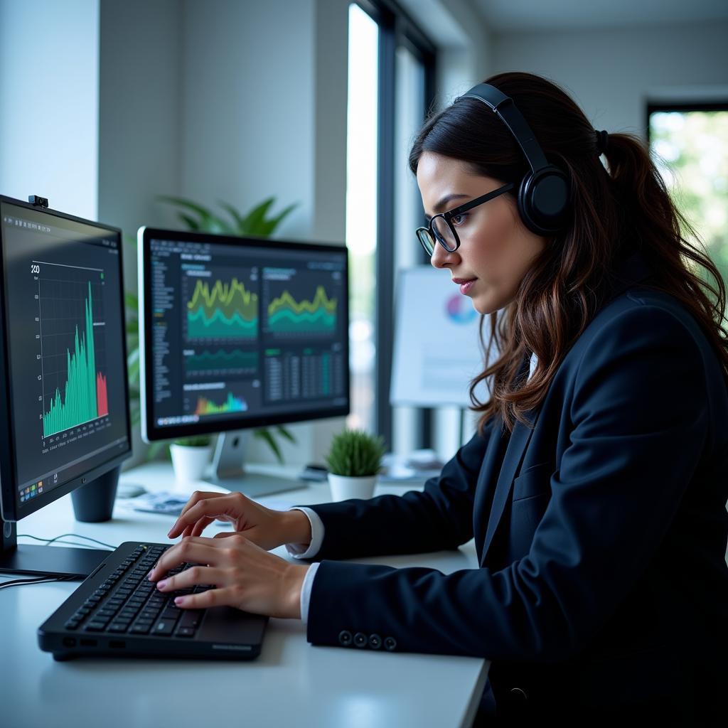 Professional making quick decision in workplace environment