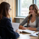 IELTS candidate discussing reading habits with examiner