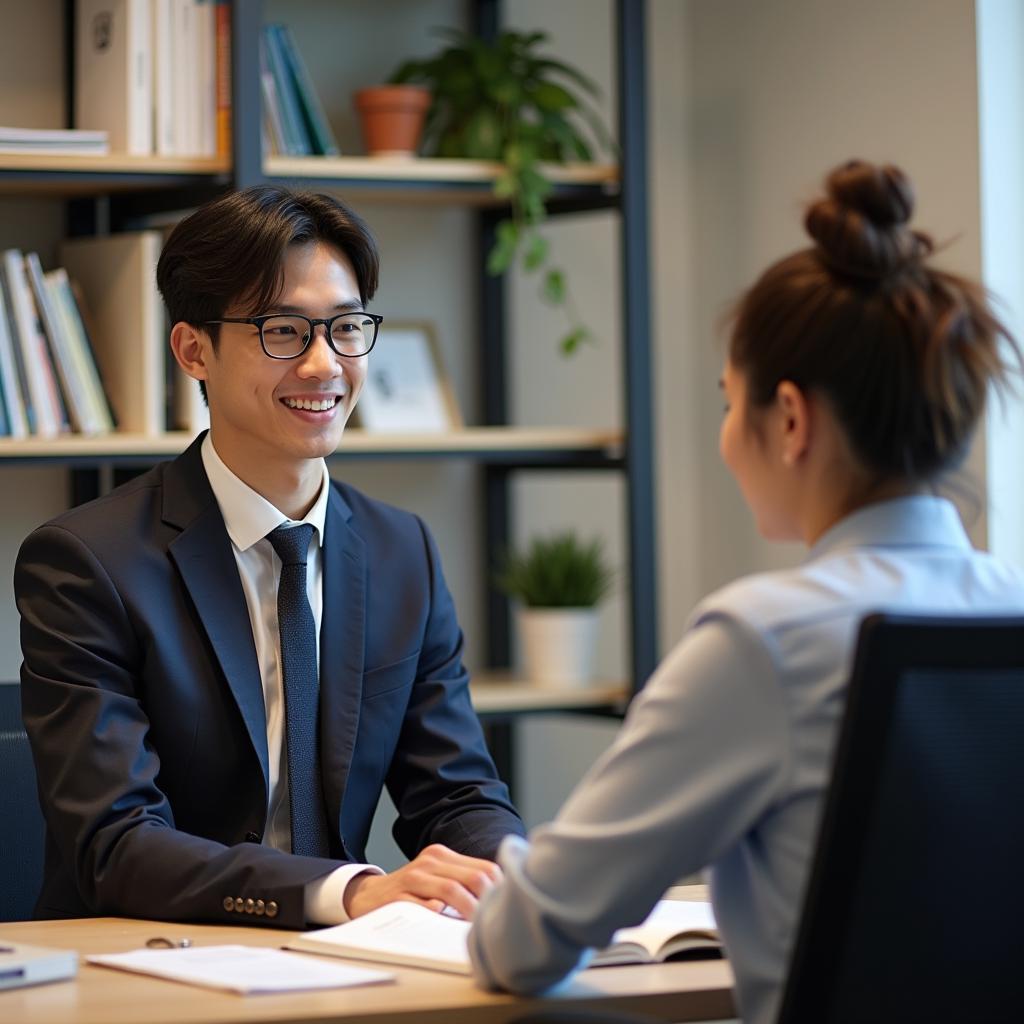 Student discussing reading habits during IELTS speaking test