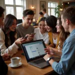 People reconnecting through social media platforms