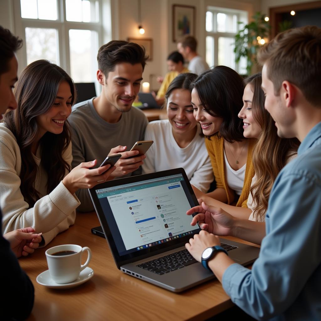 People reconnecting through social media platforms
