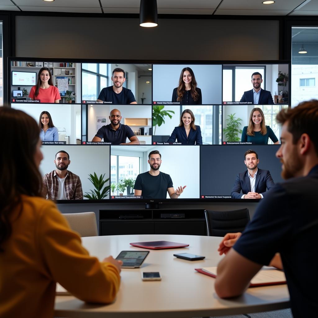 Virtual team meeting using modern collaboration tools