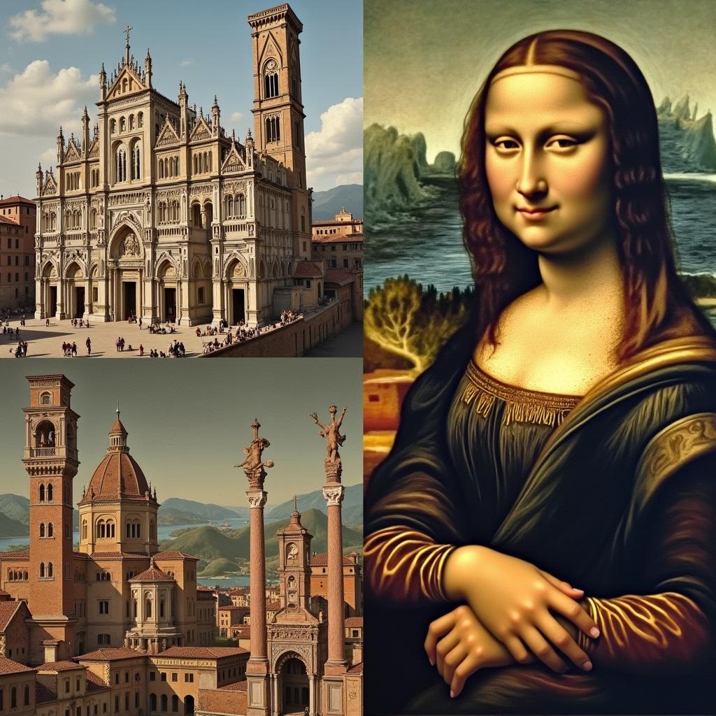 Renaissance period architectural and artistic elements