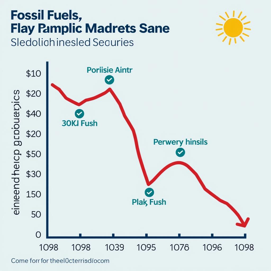 Visual representation of renewable vs traditional energy costs over time