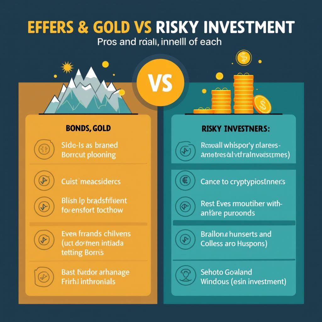 Comparison chart showing safe vs risky investment strategies