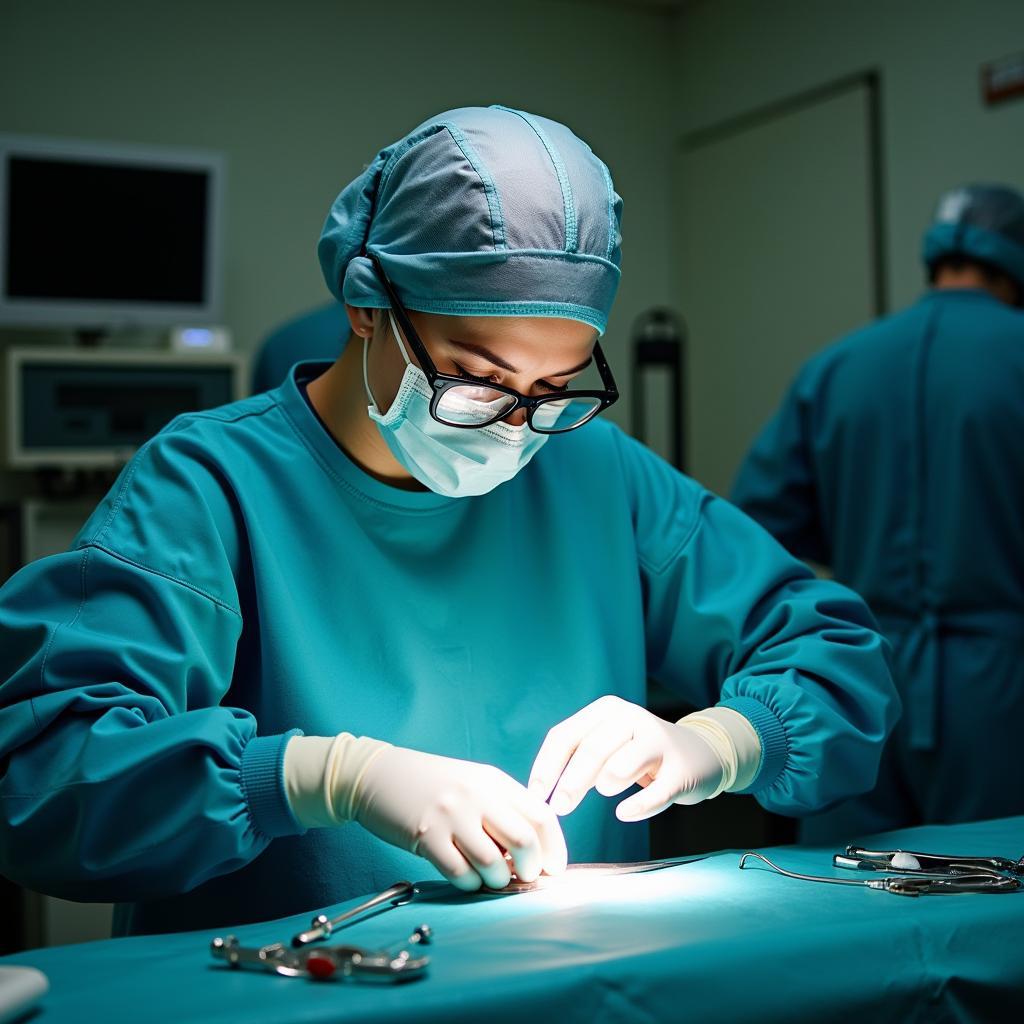 Experienced surgeon demonstrating precise surgical skills