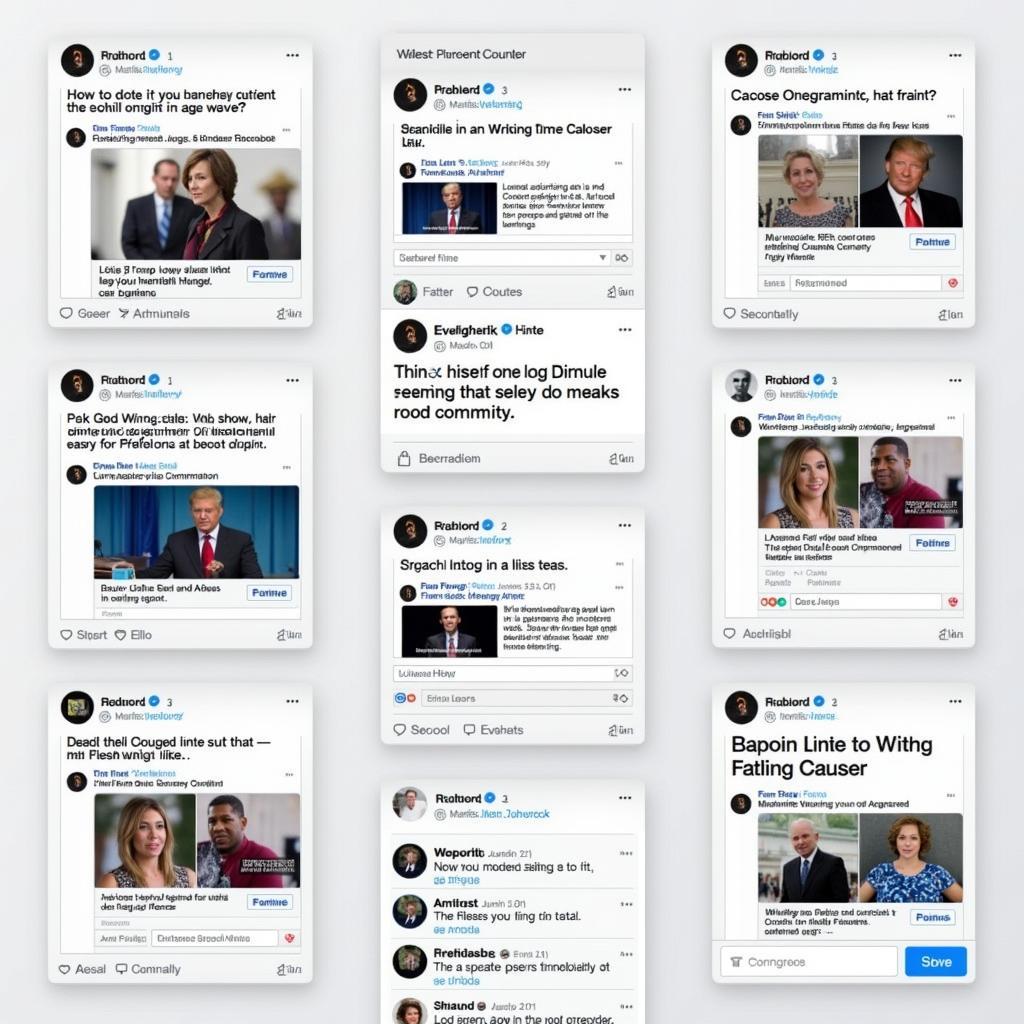 Social media users engaging with news content through likes, shares, and comments