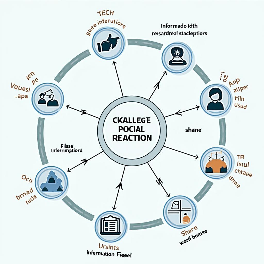 Visual representation of how misinformation spreads through social media networks
