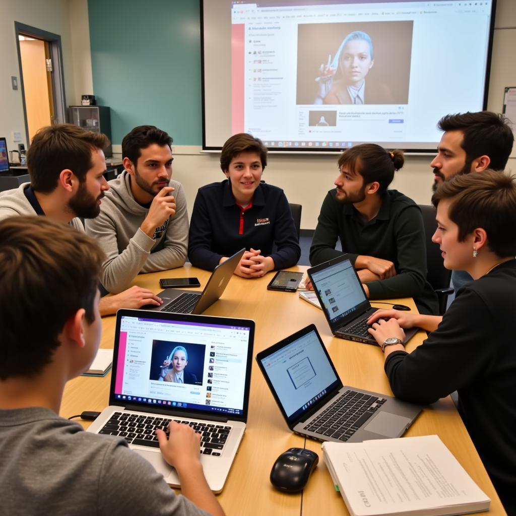 Young people using social media for learning and connecting with peers