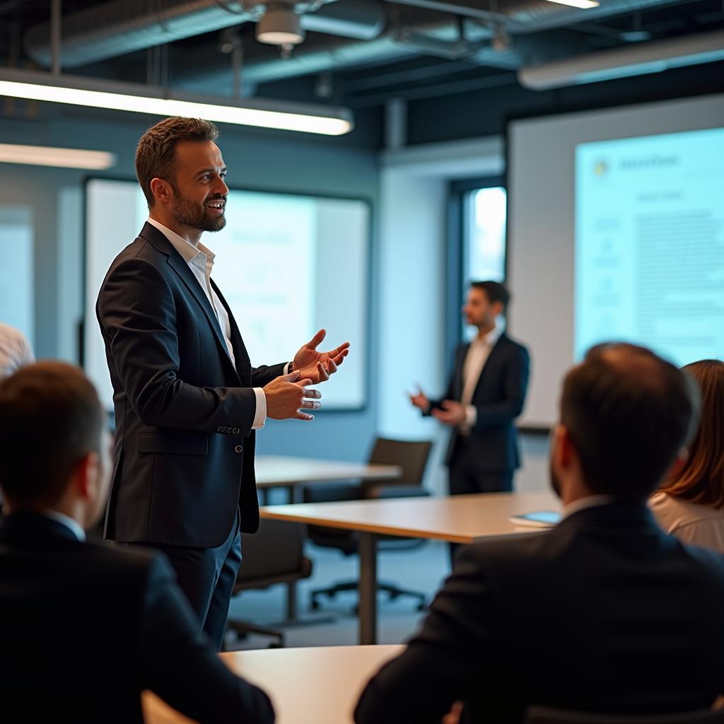Professional Speaker Delivering an Engaging Presentation