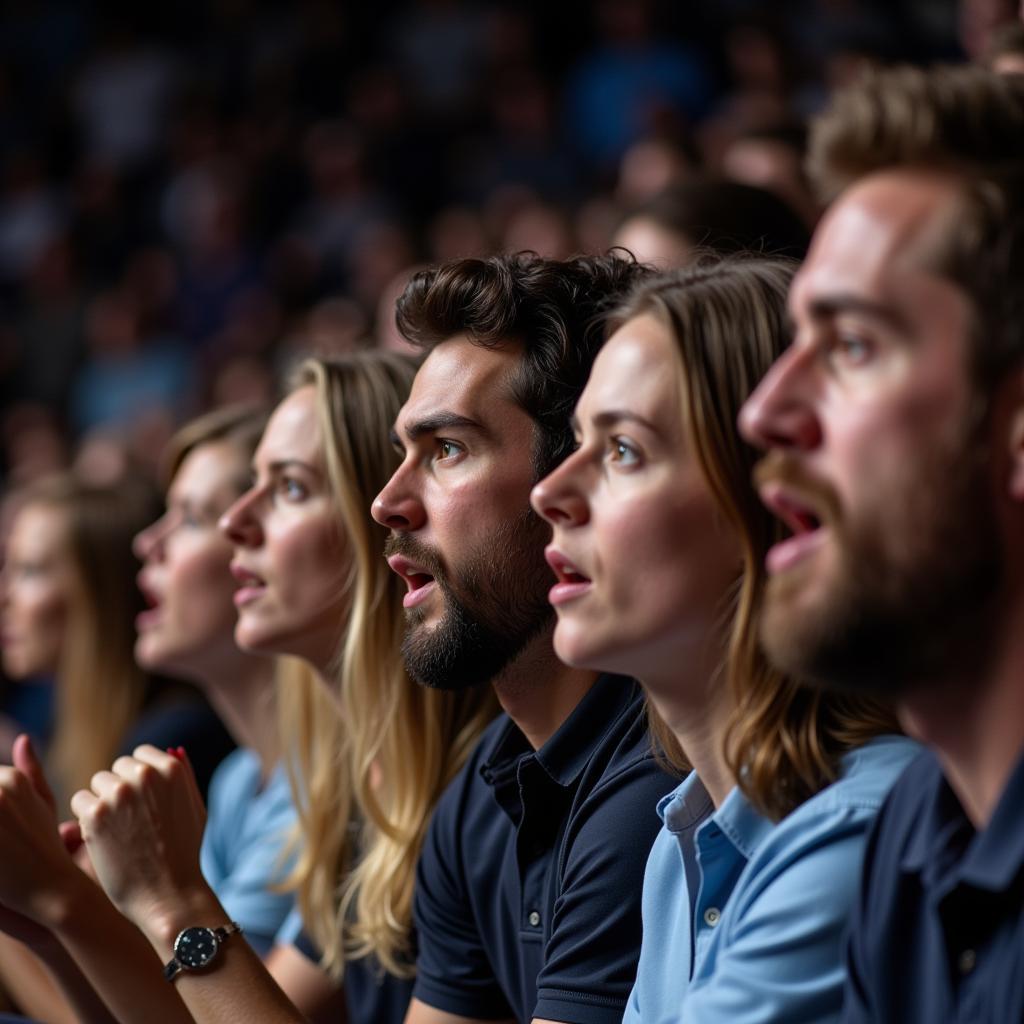 Capturing the emotional intensity of watching a live sports match
