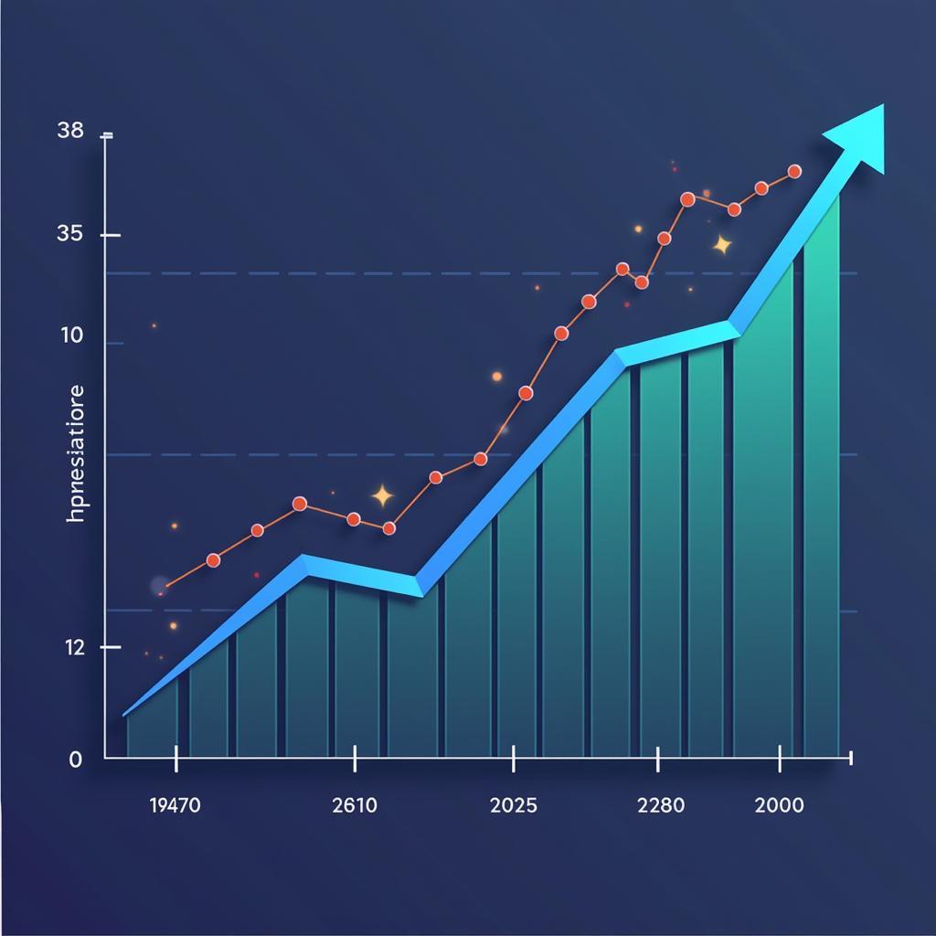 Long-term growth chart showing stability of conservative investment portfolio