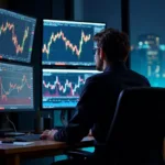 Expert analyzing stock market trends and speculation effects