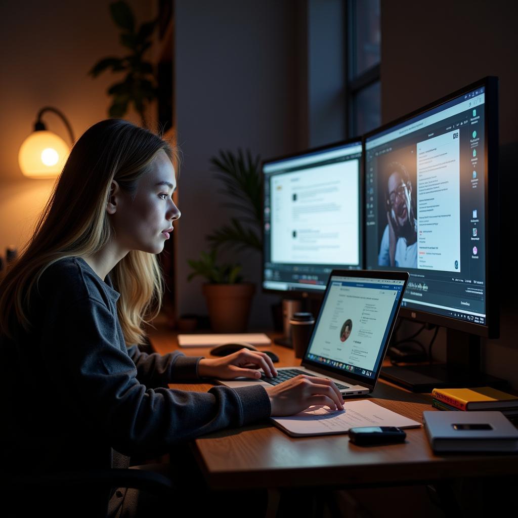Student Successfully Adapting to Online Learning Environment