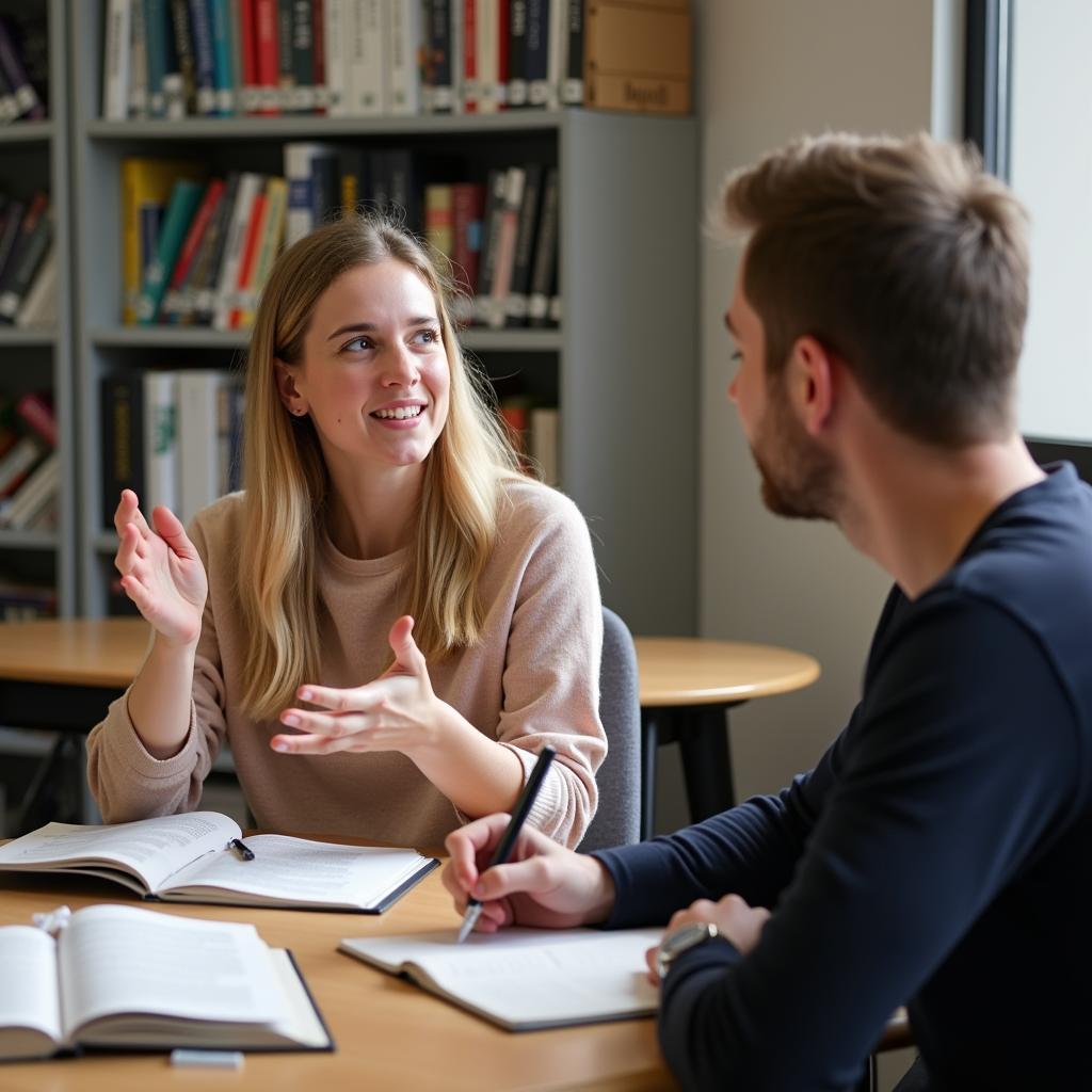Student describing influential book during IELTS speaking test