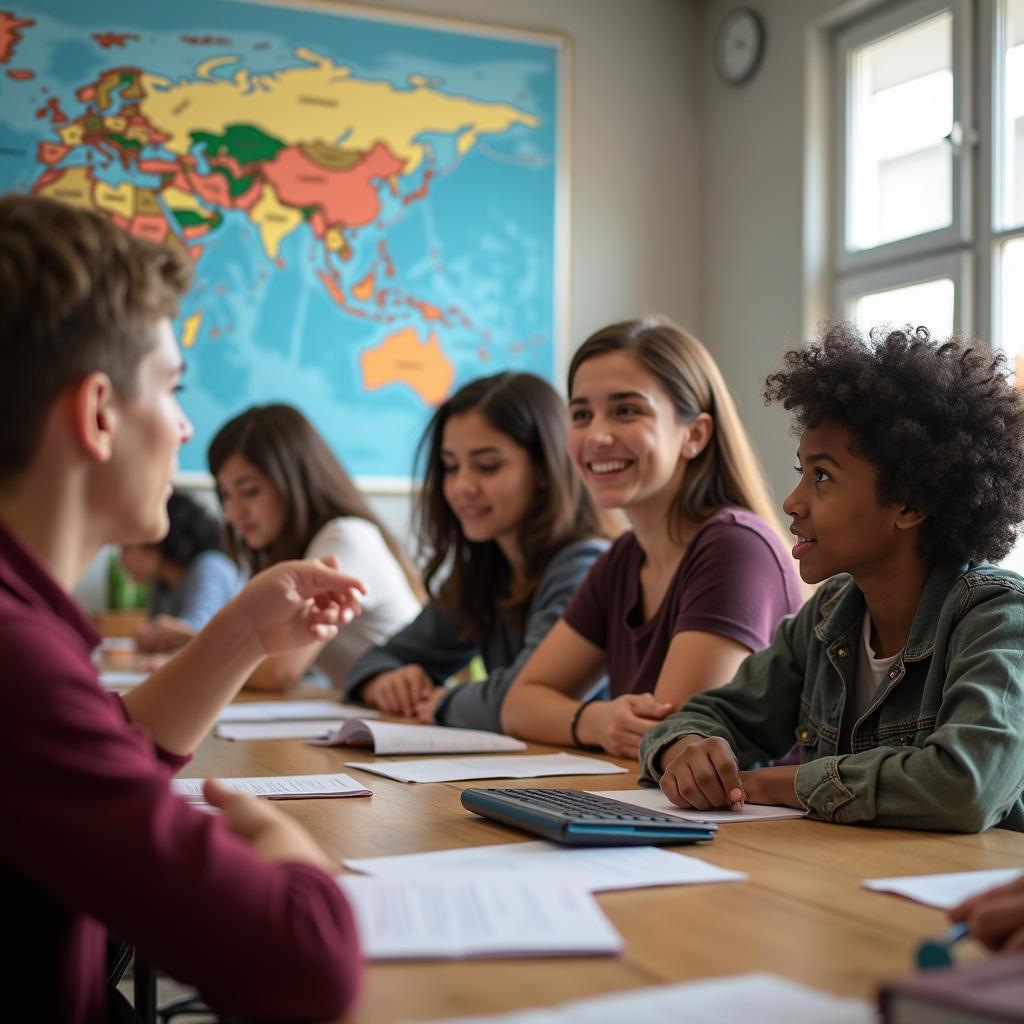 International student describing their experience studying abroad