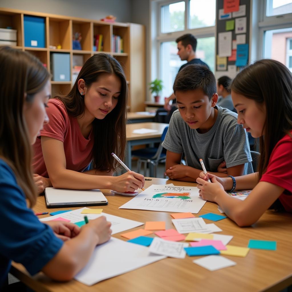 Student engaged in project-based learning as part of continuous assessment