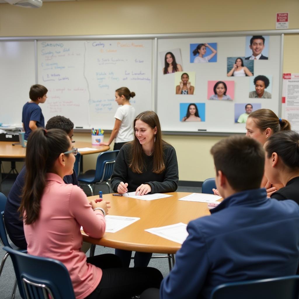Students engaging in role-playing activities to develop empathy skills